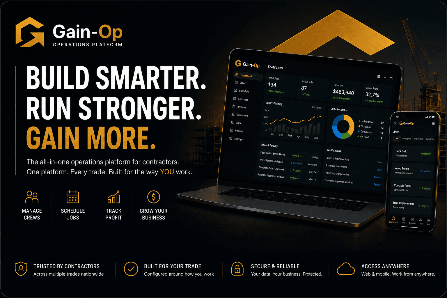 Gain-Op live demo — click to try the quote-to-cash flow